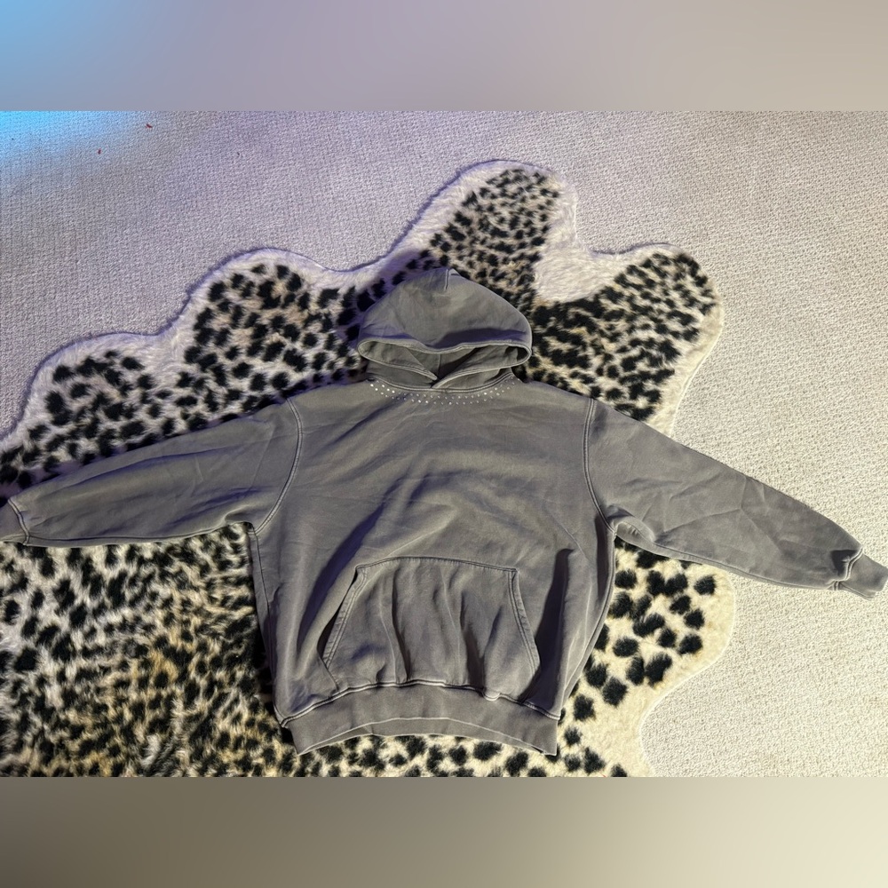 Tan Faiable Bedazzled Hoodie